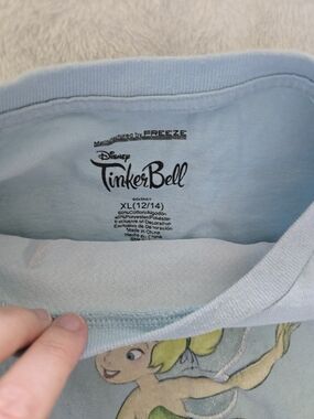 Disney Tinker Bell Short Sleeve Tee - Light Blue with Green Accent